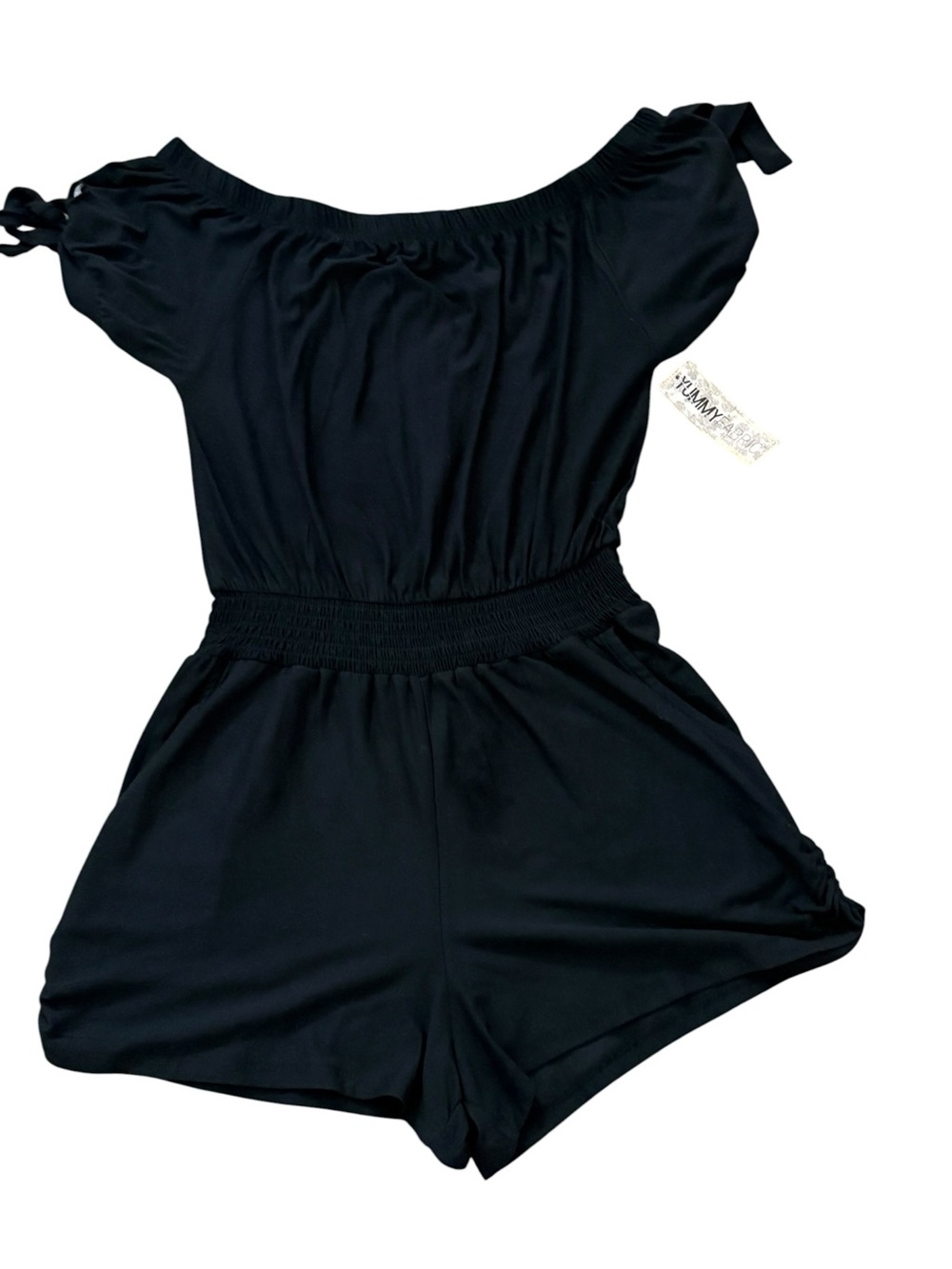 Derek Heart Black Off Shoulder Romper Size M- NWT